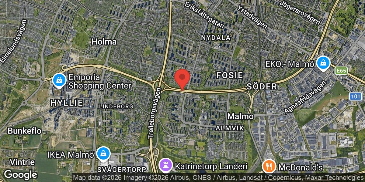 Trafikolycka i Lindeborgsrondellen påverkar E6 mellan Lindeborg och Söderkulla