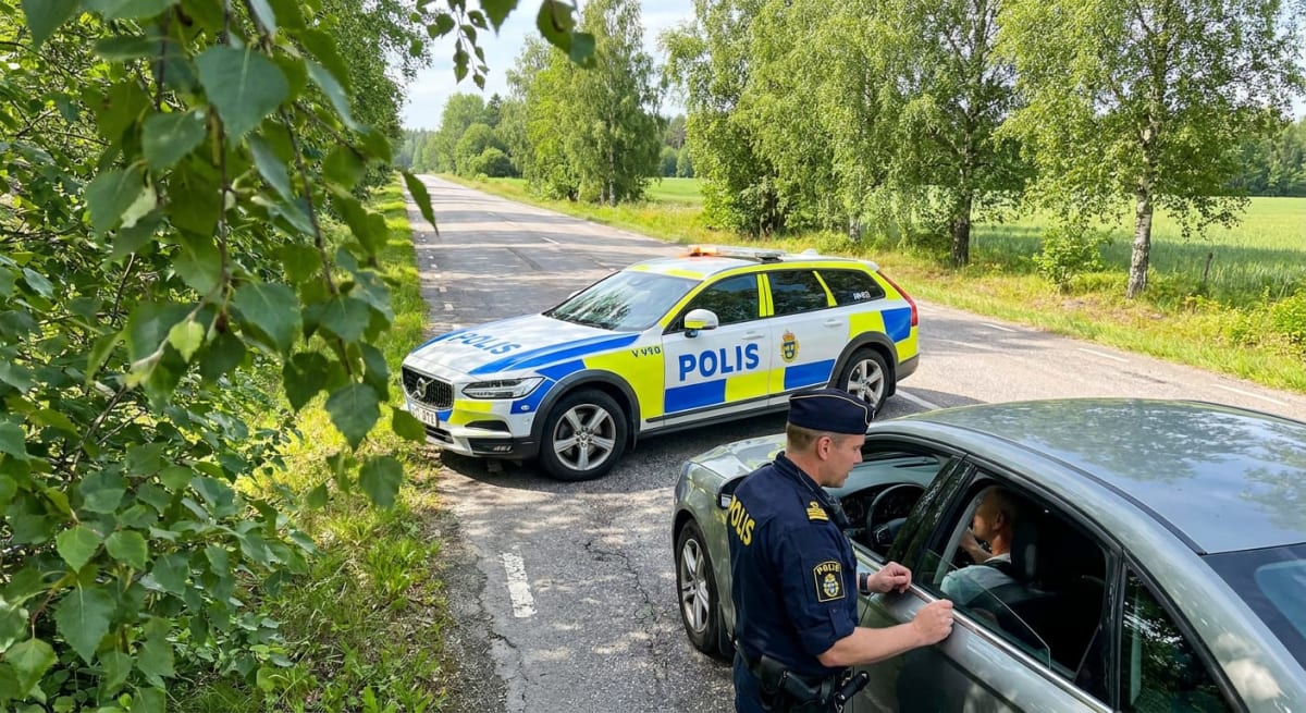 Häleri och knivbrott utreds i Ronneby efter fordonskontroll