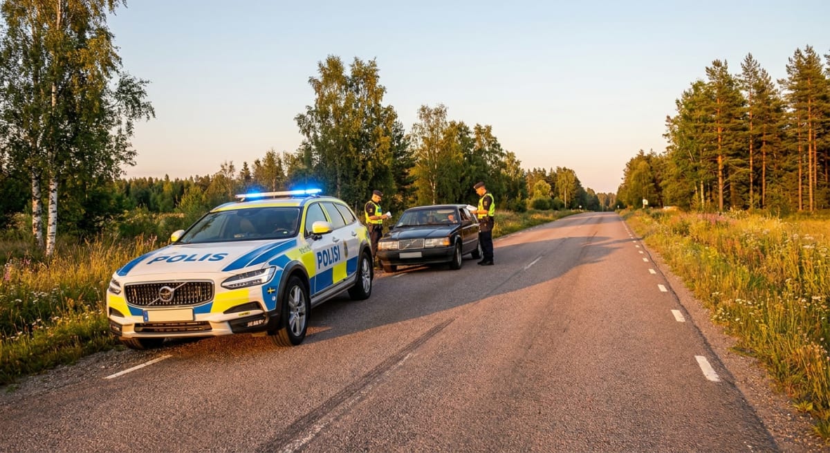 Singelolycka på E22 i Listerby — inga personskador uppges