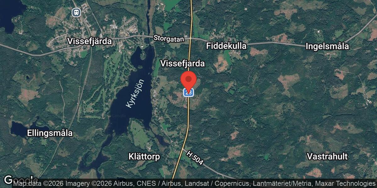 Trafikolycka med stor påverkan på väg 28 mellan Klättorp och Fiddekulla