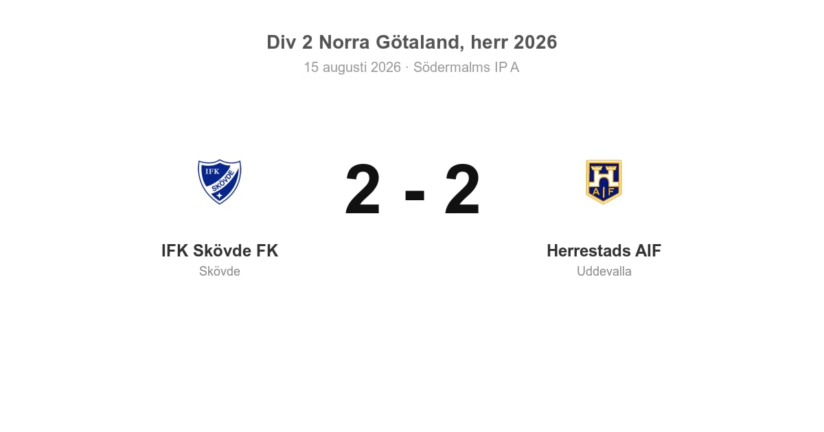 Oavgjort hemma för Skövde mot Herrestads AIF