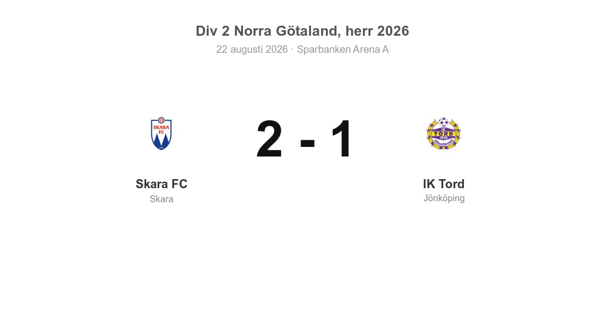 Vinst för Skara FC hemma mot IK Tord