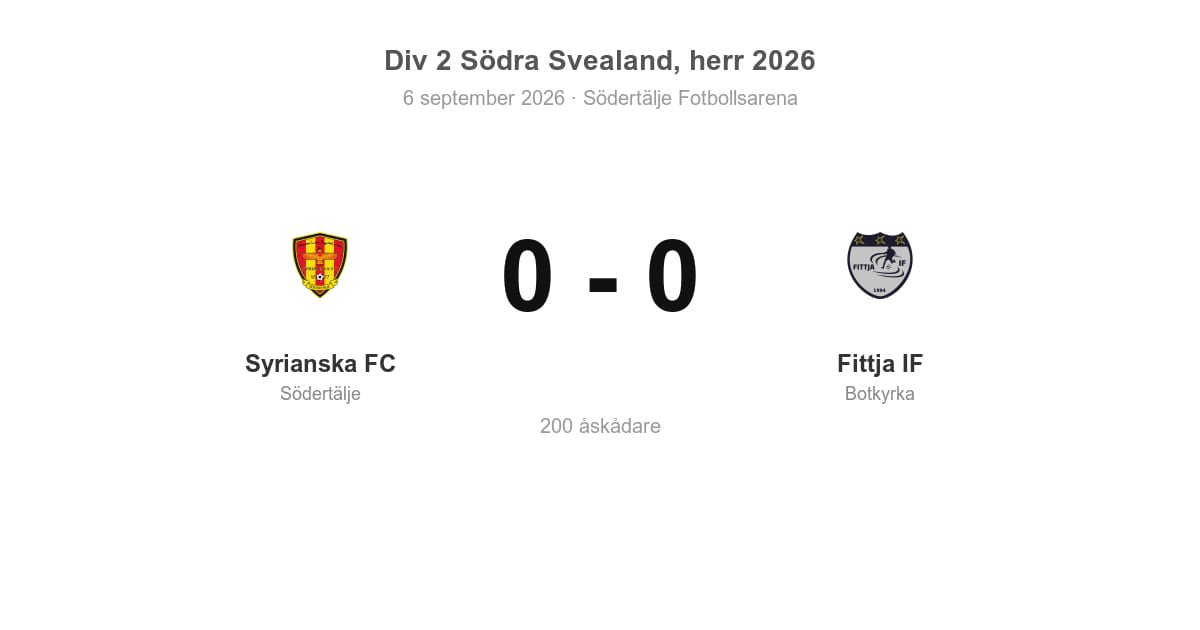 Oavgjort för Syrianska FC hemma mot Fittja IF