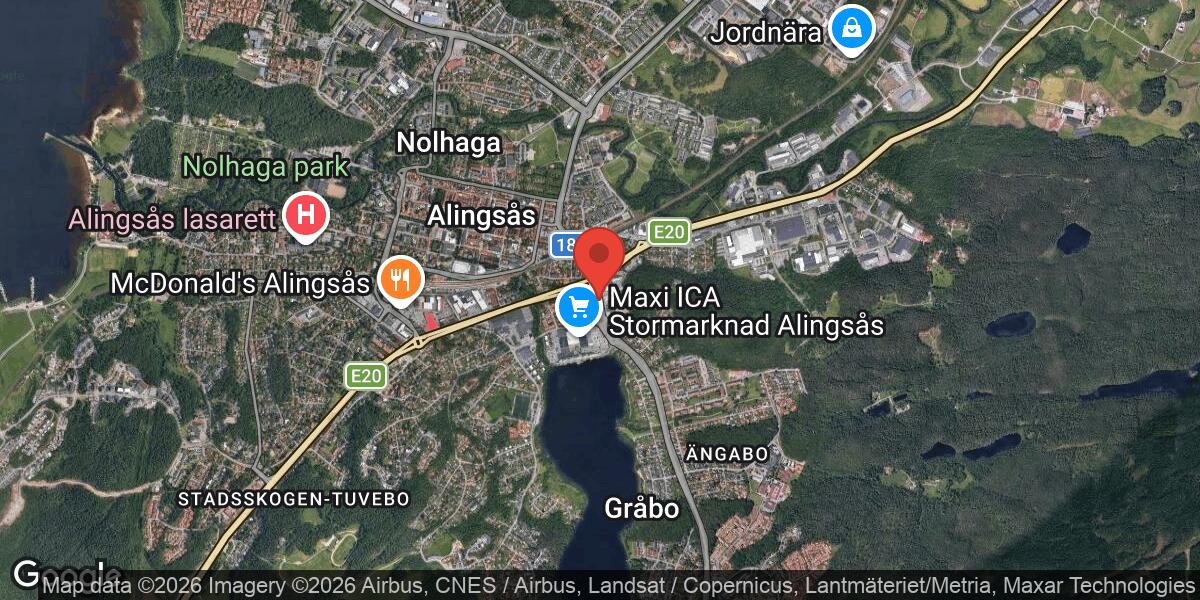 Vägarbete på väg 180 mellan Ängabo och Götaplan i Alingsås med stor påverkan