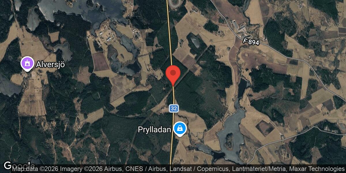 Trafikolycka på Väg 32 mellan Ryningsholm och Nifsarp med stor påverkan