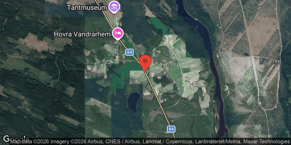 Viltolycka på väg 84 mellan Laforsen och Korskrogen påverkar trafiken