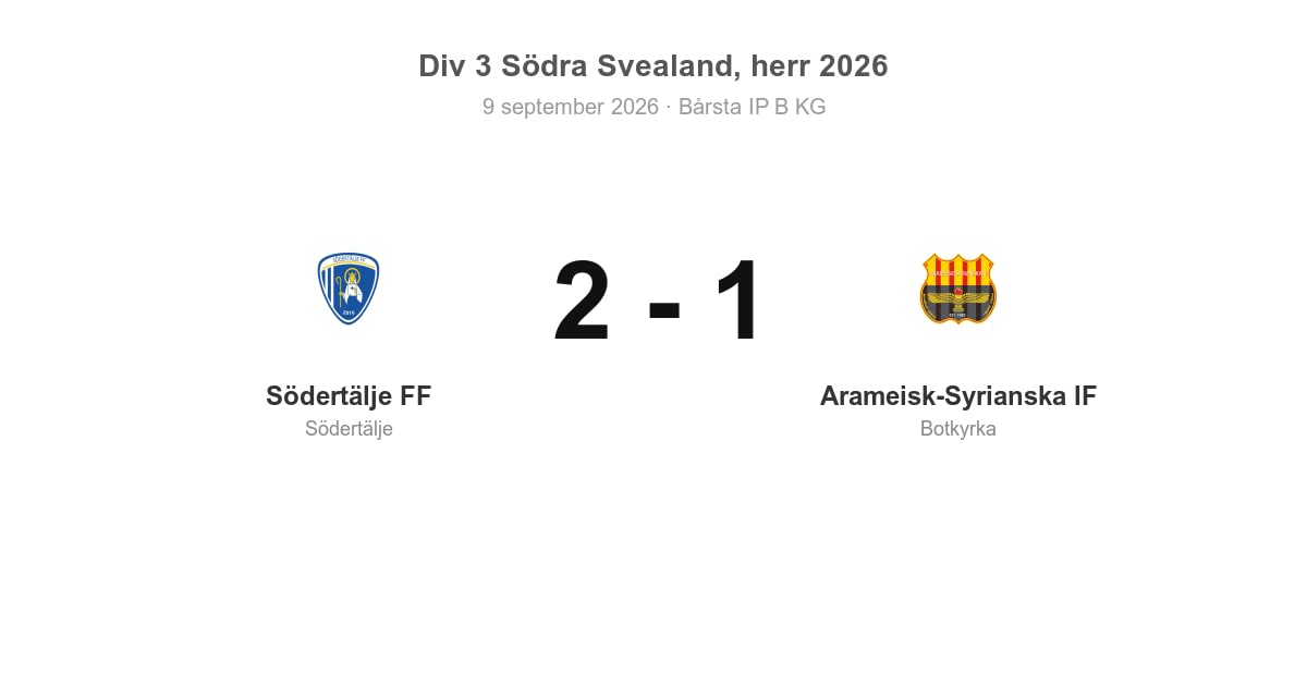 Förlust för Arameisk-Syrianska i bortamatch mot Södertälje FF