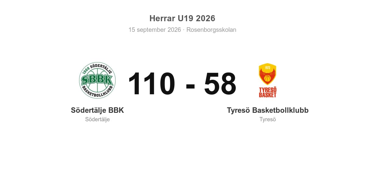 Vinst för Södertälje hemma mot Tyresö