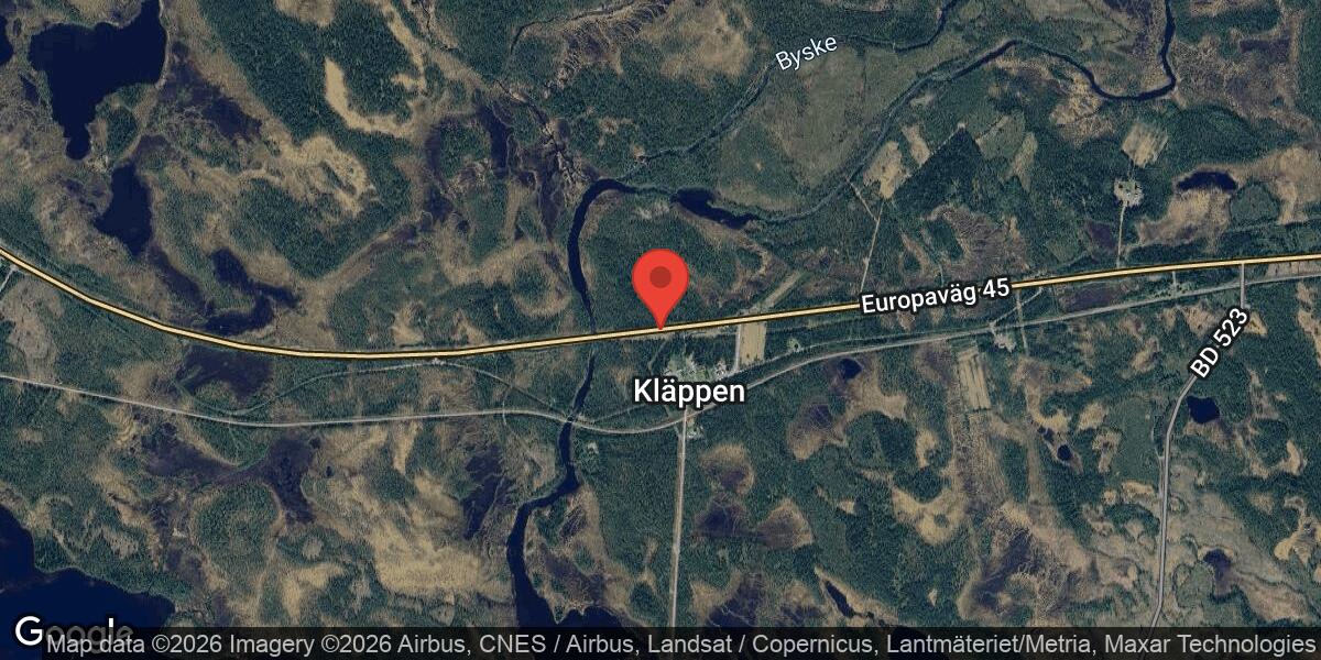 Bärgning efter singelolycka med lastbil på E45 mellan Avaviken och Kläppen