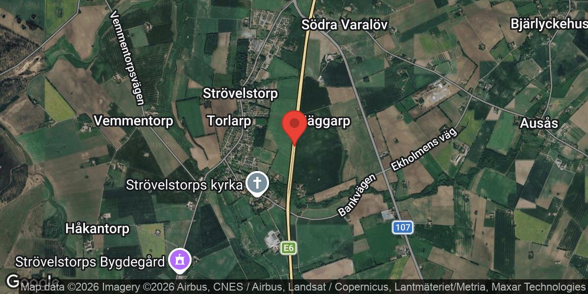 Trafikolycka på E6 mellan Fleninge och Strövelstorp med stor påverkan