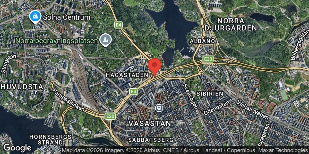 Norrtullspåfarten avstängd på grund av tunneltvätt
