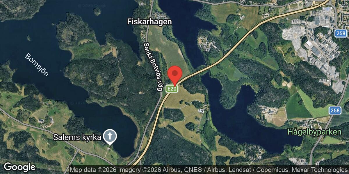 Singelolycka på E4 mellan Lindhov och Fårberget påverkar trafiken