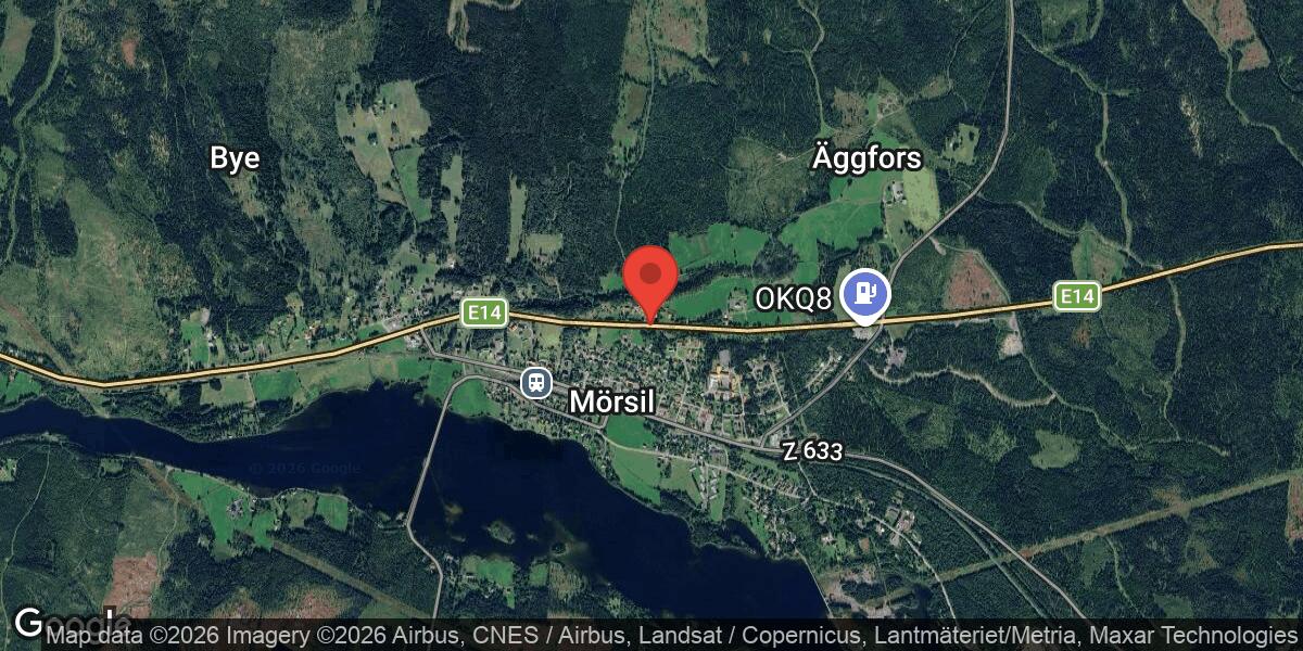 Personbilshaveri på E14 vid Mörsil påverkar trafiken mot Östersund