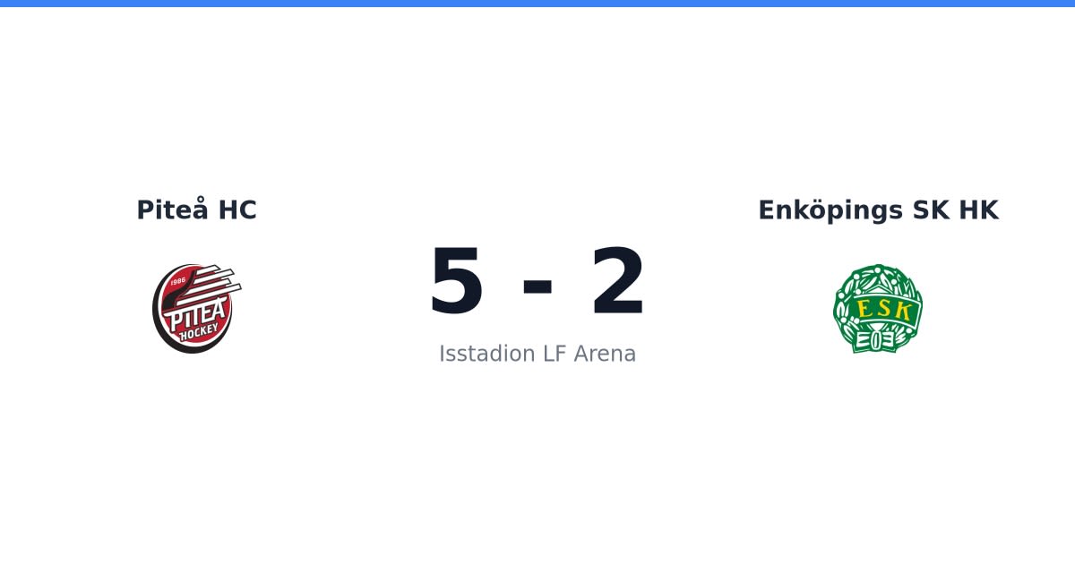 Piteå HC vann mot Enköpings SK HK på Isstadion LF Arena