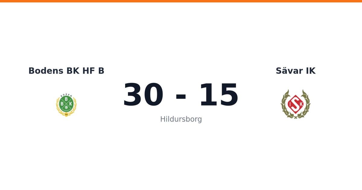 Bodens BK HF B dominerar Sävar IK i Hildursborg