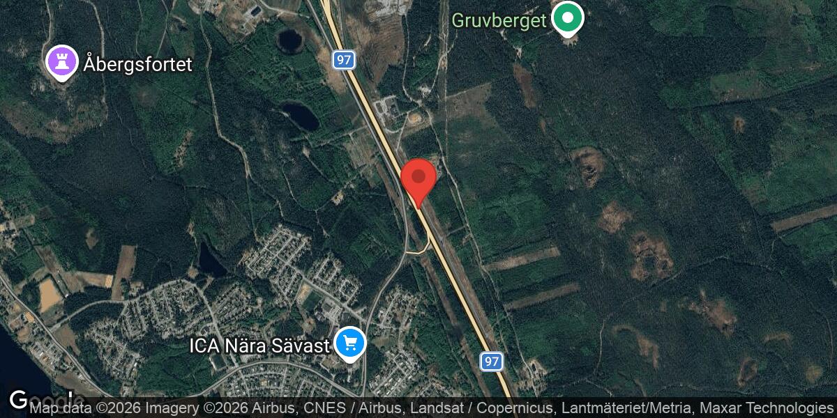 Trafikolycka med tungt fordon på väg 97 vid Södra Svartbyn