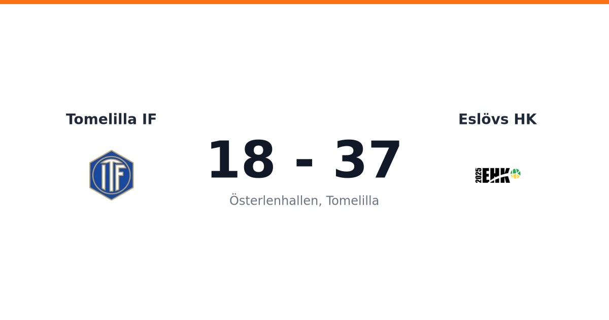 Storseger för Eslövs HK borta mot Tomelilla IF