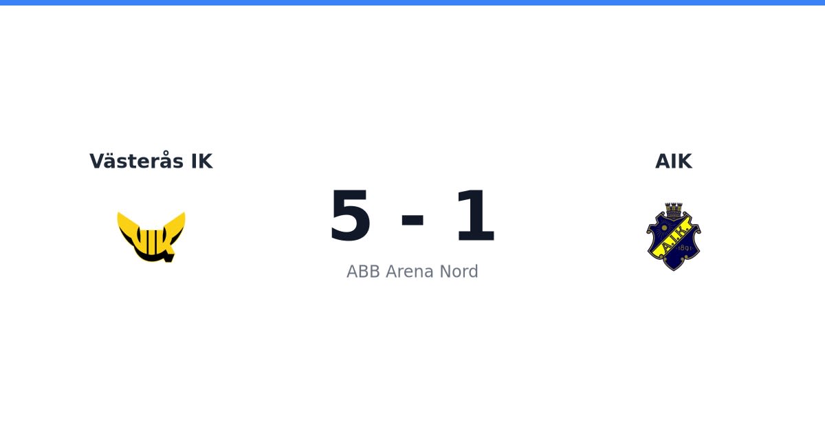 Tung förlust för AIK borta mot Västerås IK