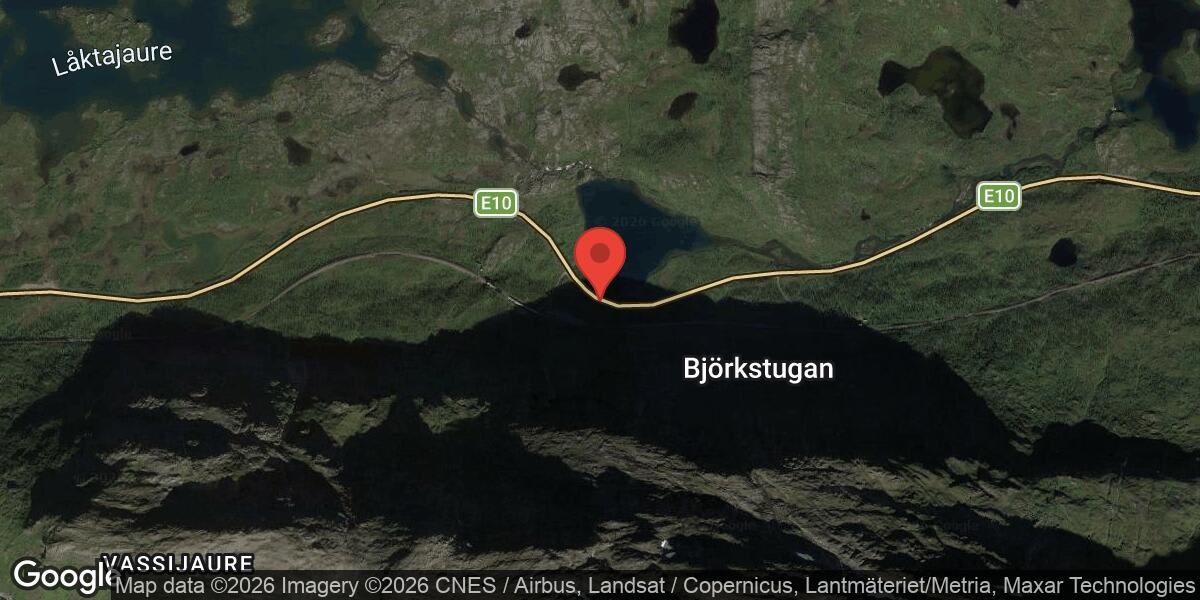 Sprängningsarbete påverkar E10 mellan Tornehamn och Vassijaure