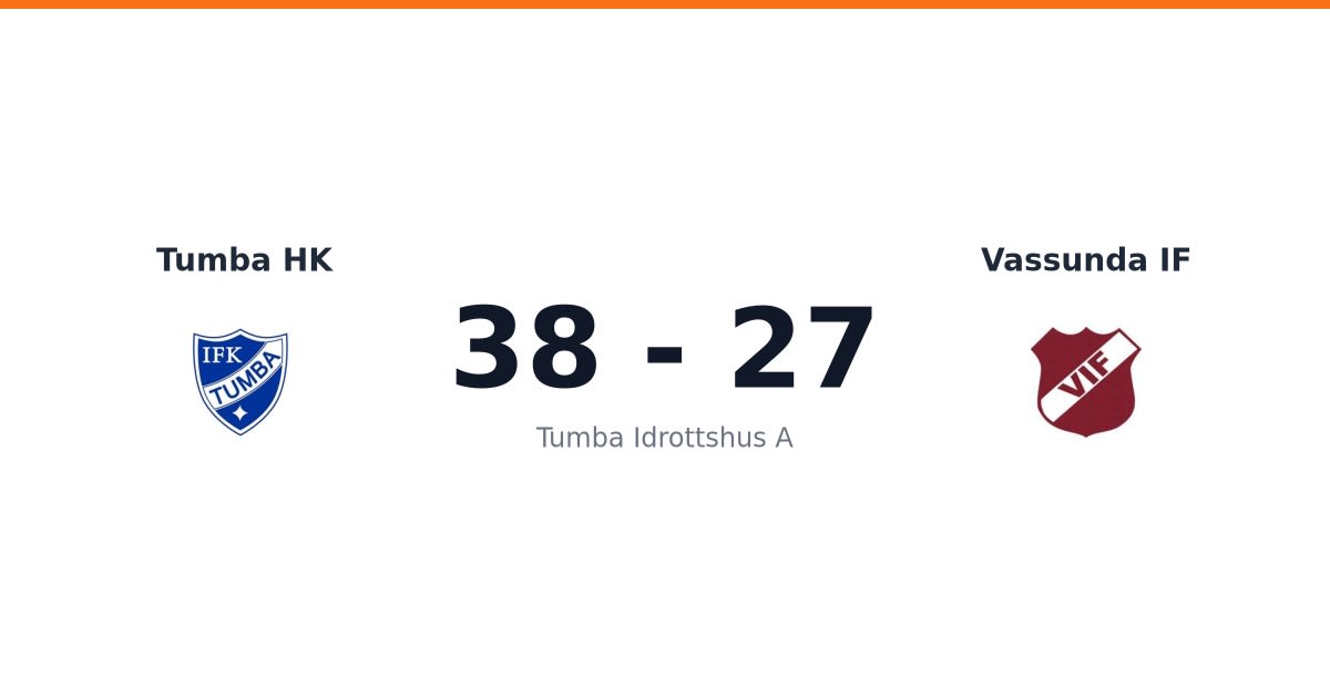 Vinst för Tumba HK hemma mot Vassunda IF