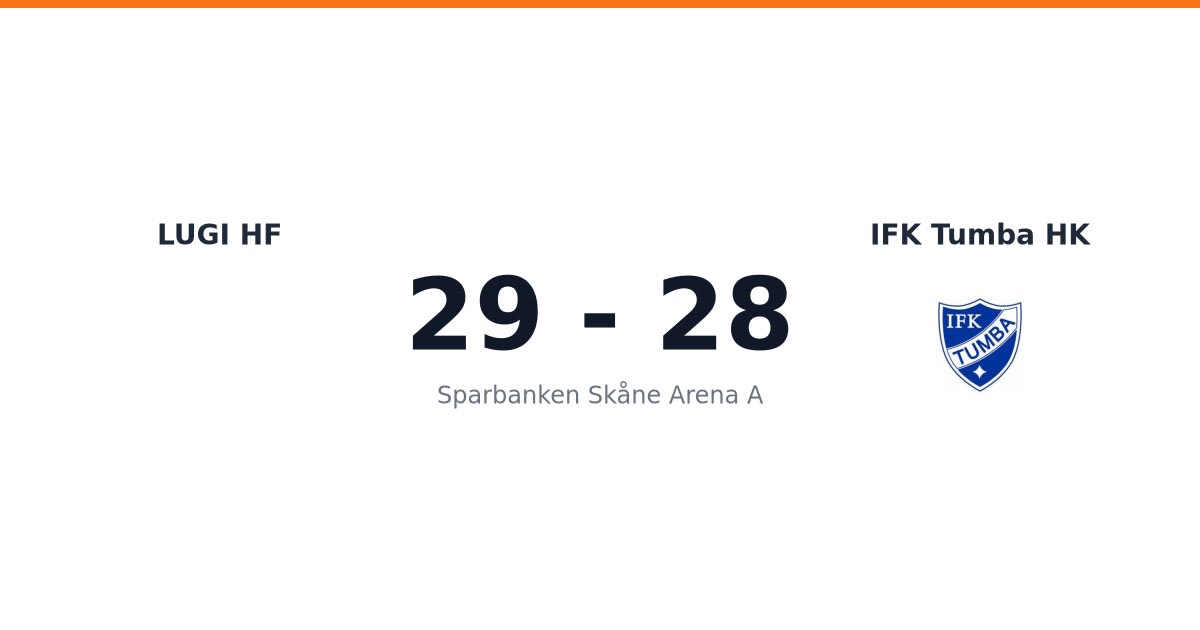 Knapp förlust för IFK Tumba HK borta mot LUGI HF