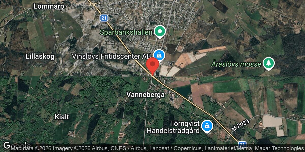 Flera fordon inblandade i trafikolycka på väg 21 vid Vanneberga