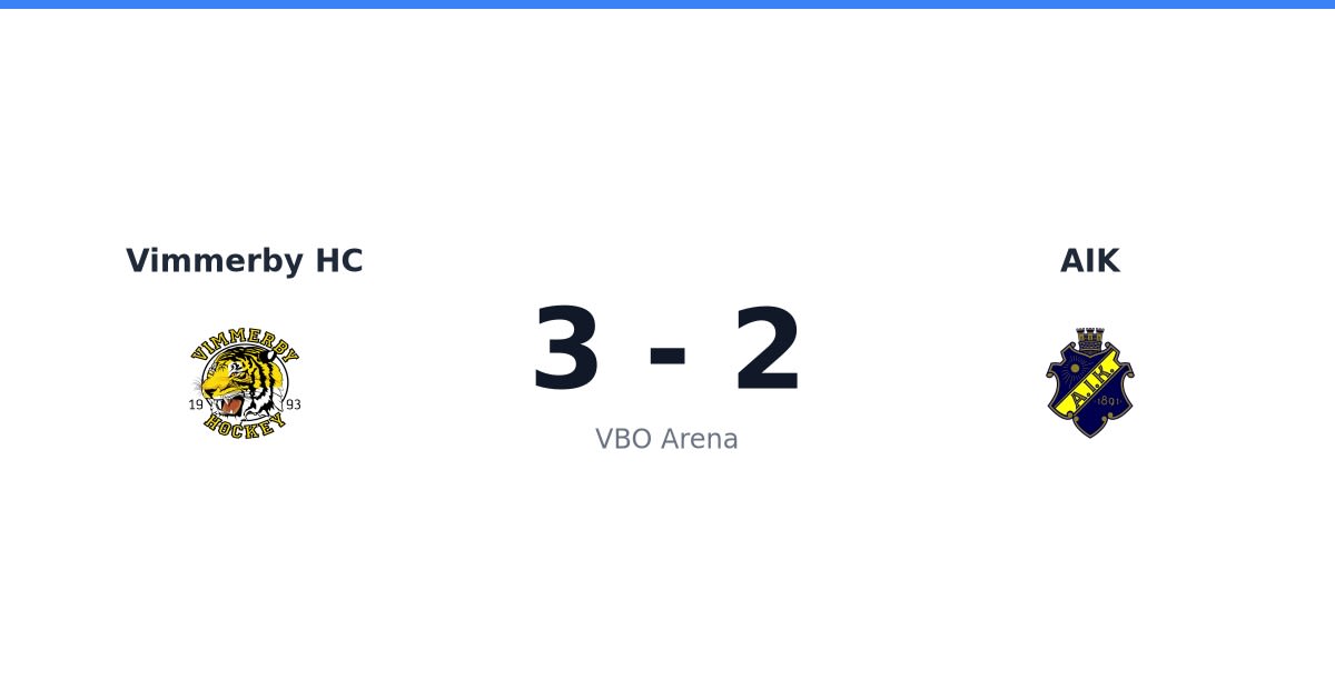 Förlust för AIK i bortamatch mot Vimmerby HC