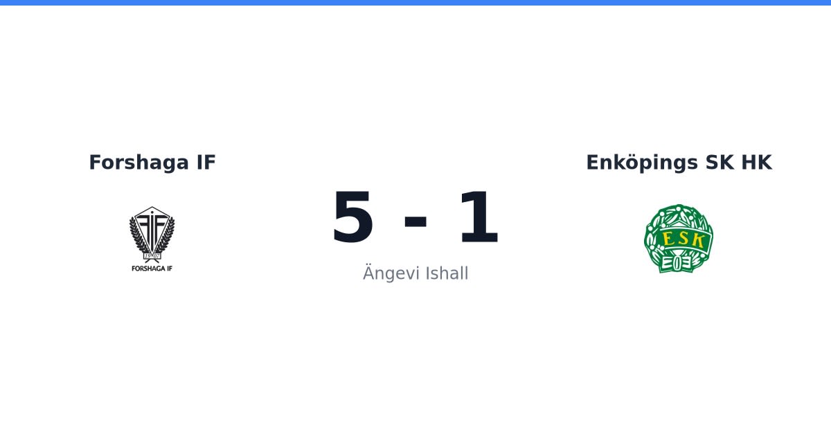 Vinst för Forshaga IF hemma mot Enköpings SK HK