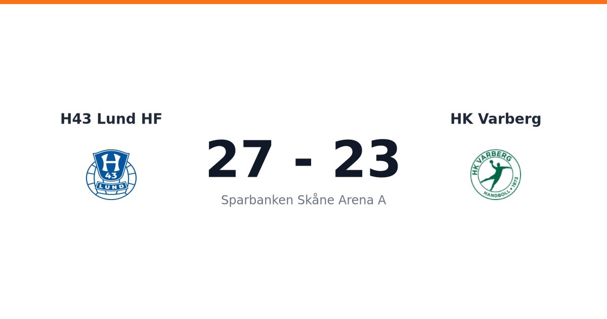 Förlust för HK Varberg borta mot H43 Lund HF
