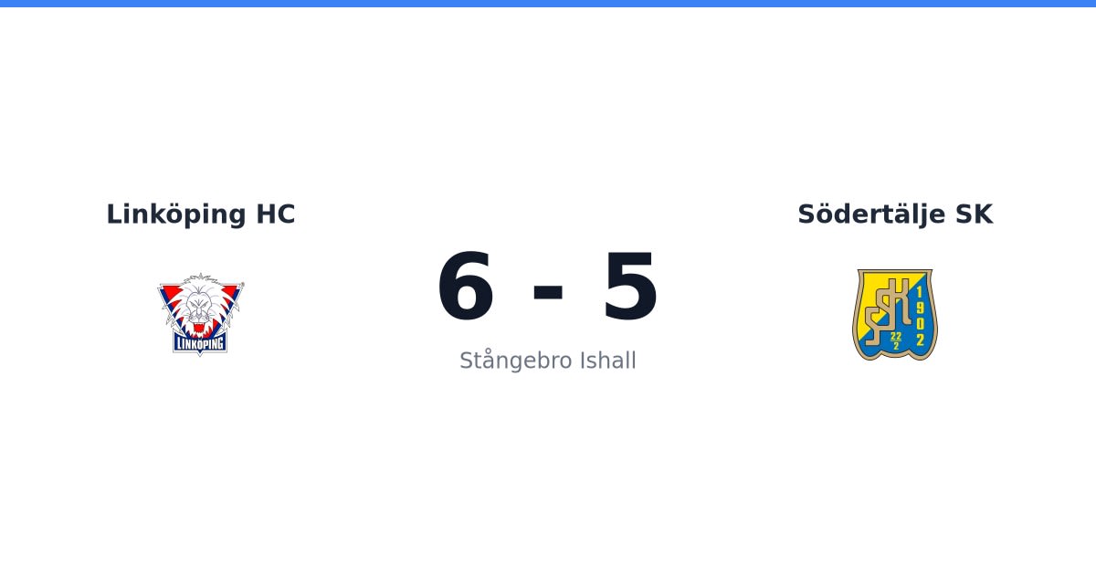Förlust för Södertälje SK borta mot Linköping HC