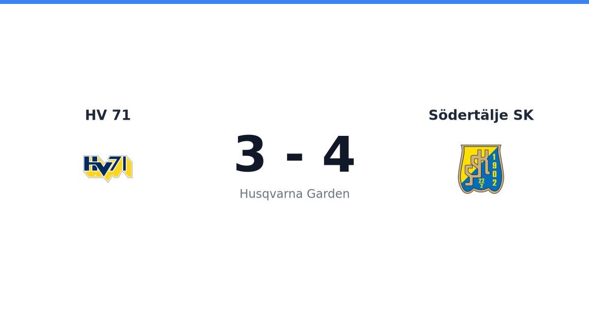 Södertälje SK vann borta mot HV 71 efter övertid
