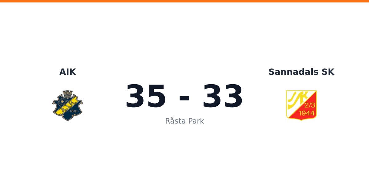 Vinst för AIK hemma mot Sannadals SK