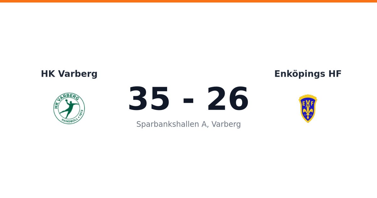 Stark hemmaseger för HK Varberg mot Enköpings HF