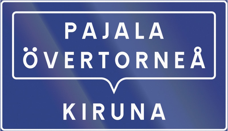 Kunde inte analysera bilden automatiskt.Vägskylt Pajala