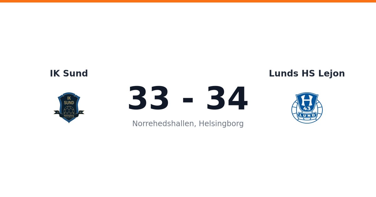 Narrow bortaförlust för IK Sund mot Lunds HS Lejon