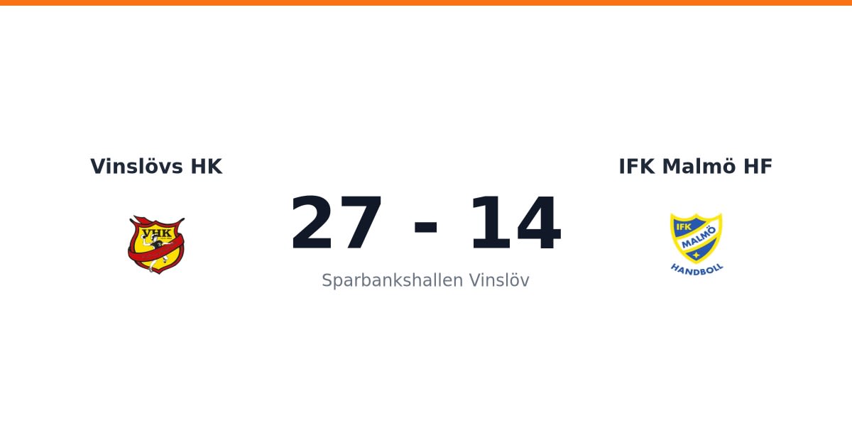 Stark hemmaseger för Vinslövs HK mot IFK Malmö HF