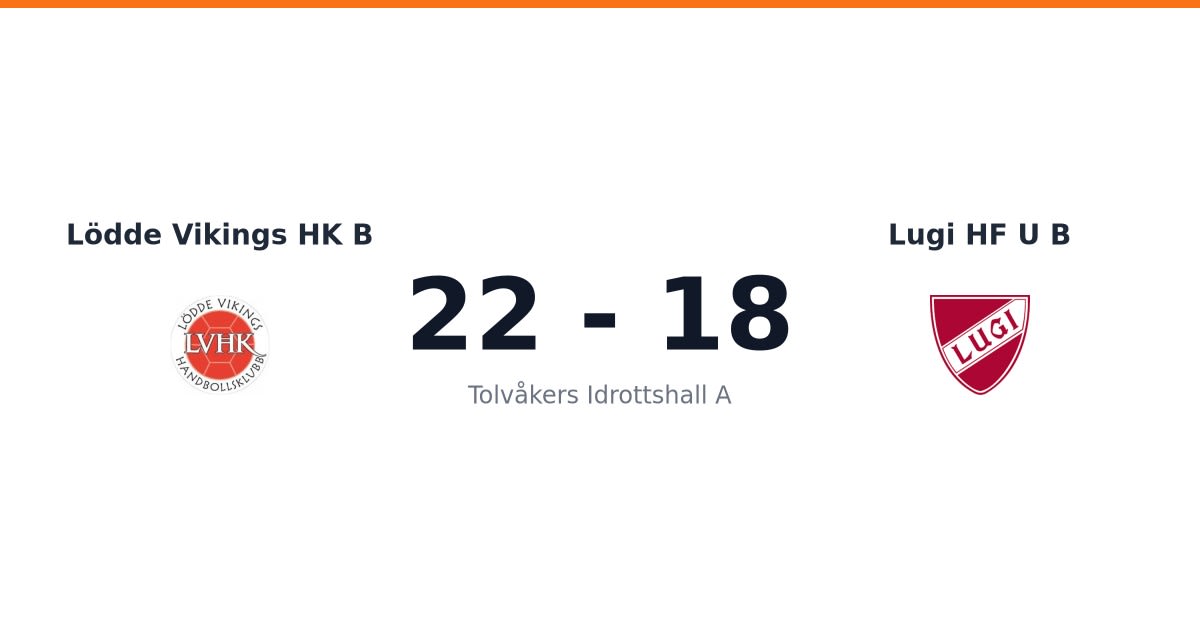 Lugi HF U B förlorade borta mot Lödde Vikings HK B