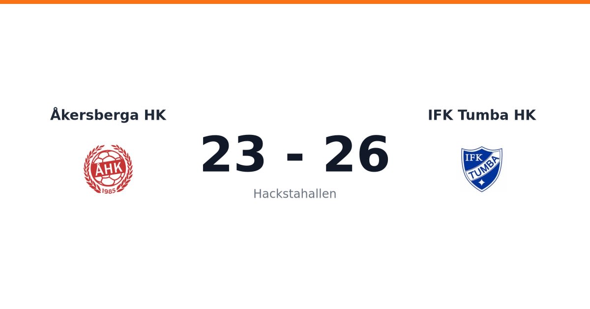 IFK Tumba vände och vann borta mot Åkersberga