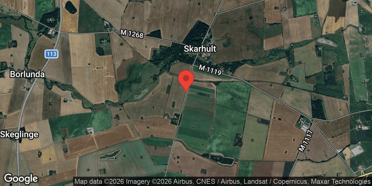 Nedfallet träd blockerade väg 1289 vid Skarhult