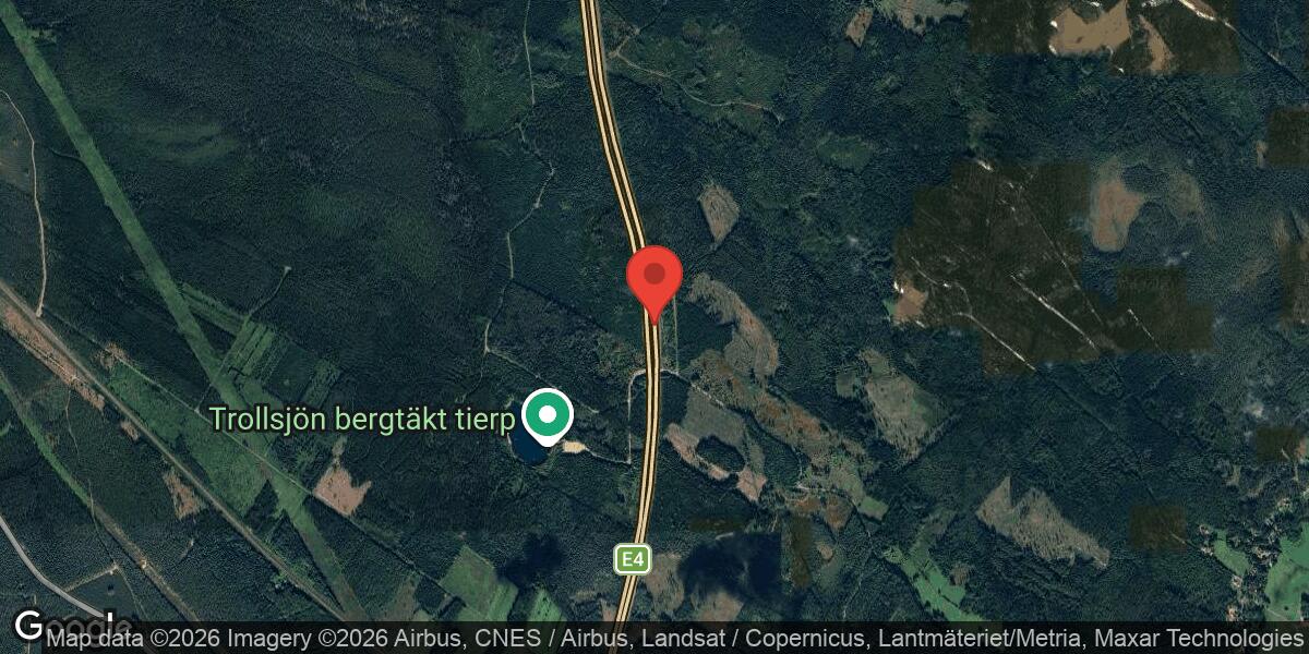Fordonshaveri på E4 mellan Tierp och Mehedeby – liten påverkan i riktning mot Gävle