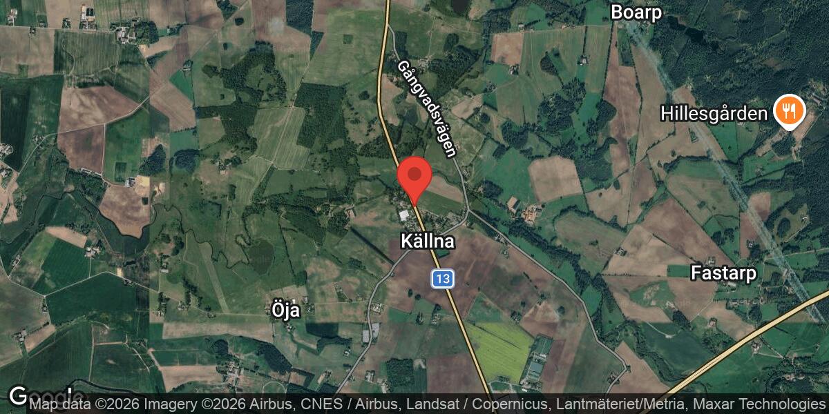 Vägarbete på Väg 13 mellan Klippan och Ängelholm den 3 april