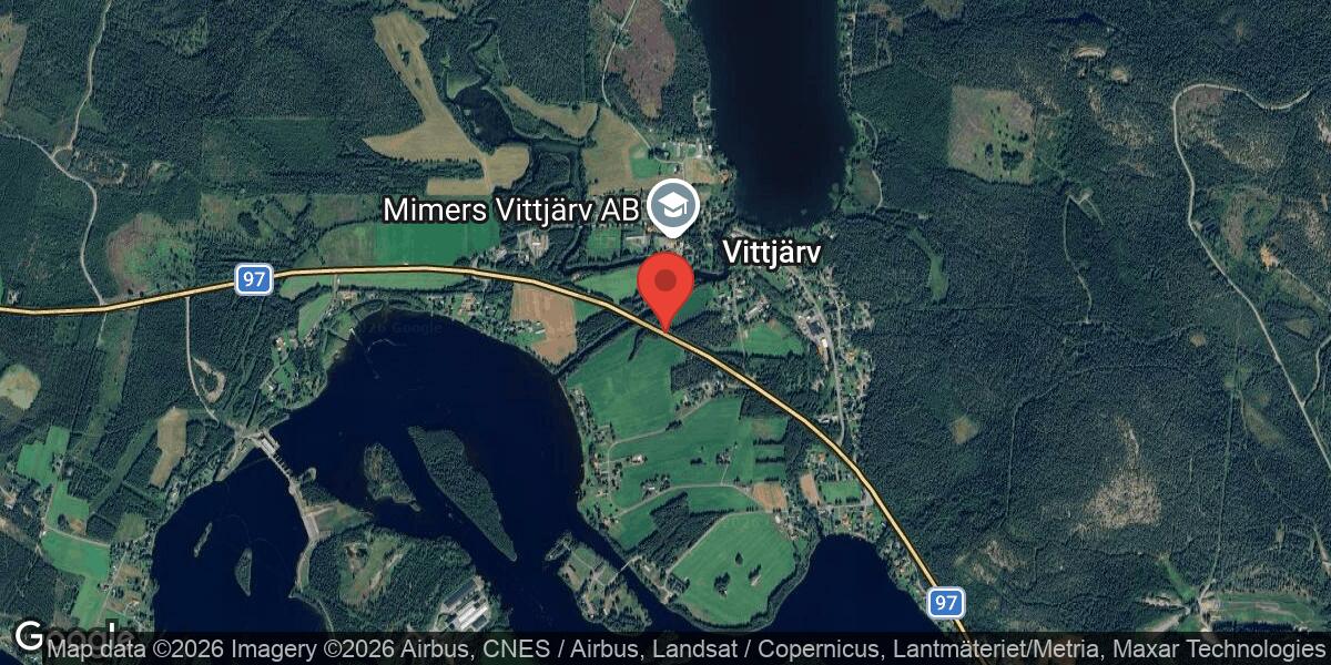 Underhållsarbete på väg 97 vid Vittjärv med begränsad framkomlighet