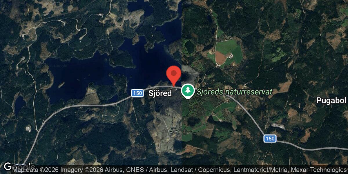 Nedfallet träd blockerade väg 150 mellan Abild och Moshult