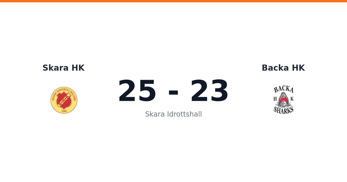Skara HK vann hemma mot Backa HK i jämn match