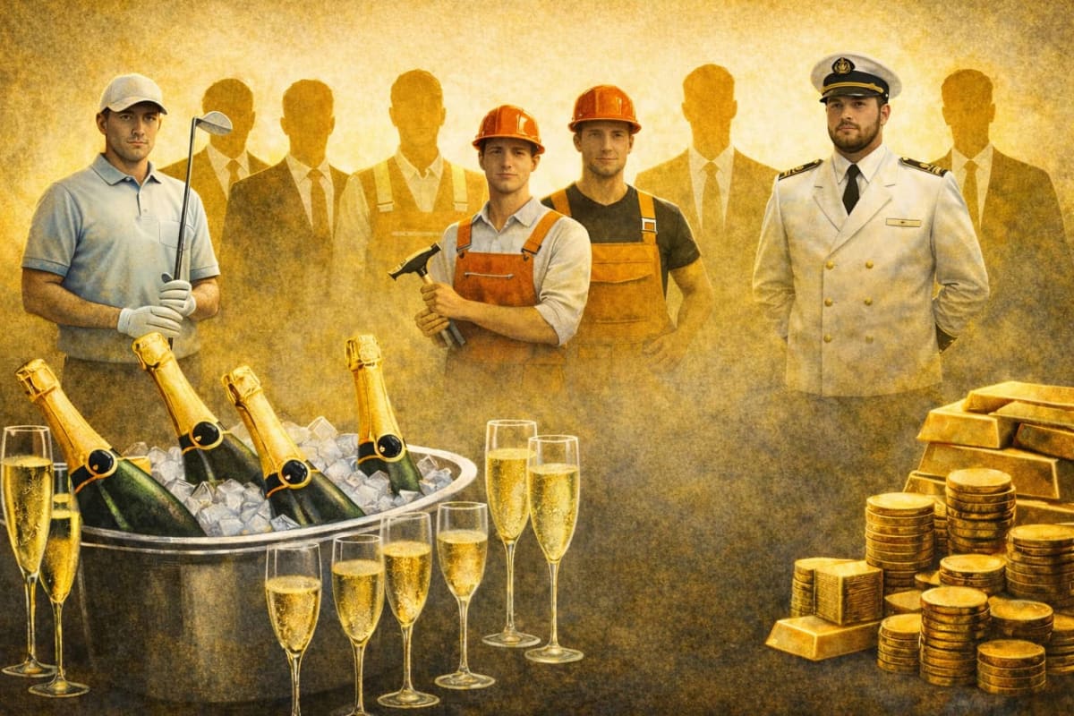 Illustration av män som tjänar mest