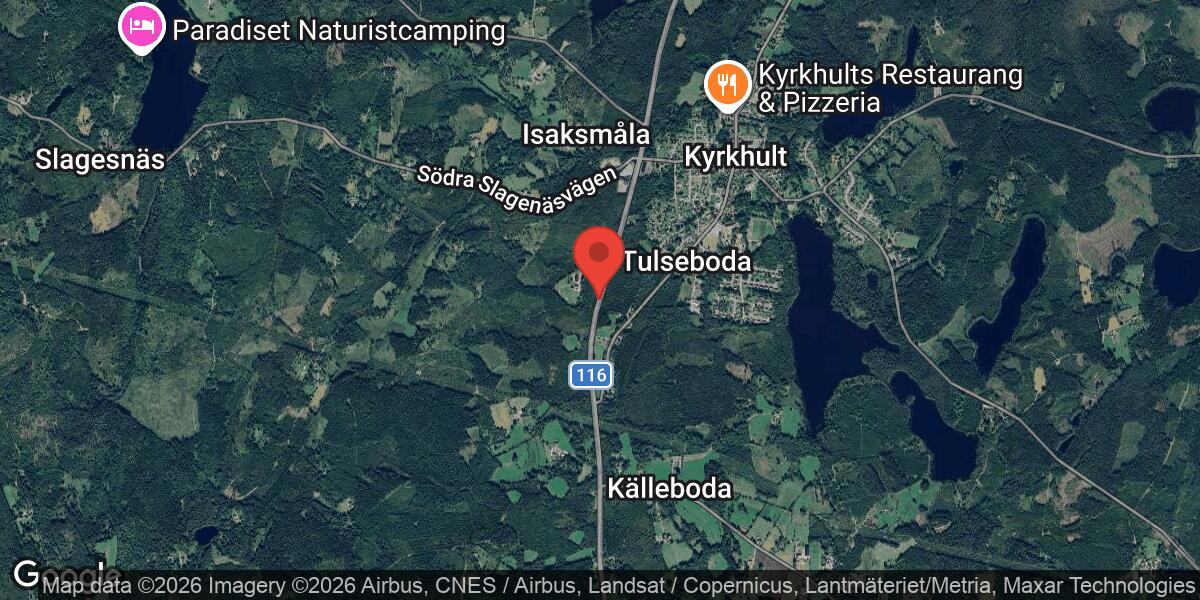 Vägarbete med trafikljus på Väg 116 vid Kyrkhult Södra