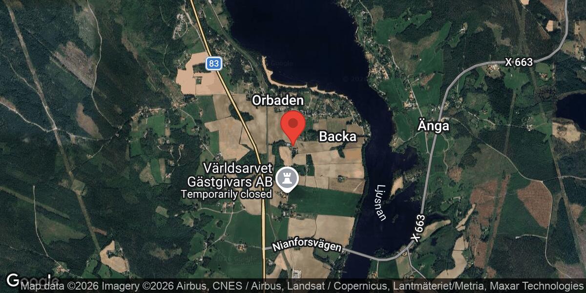 Vägarbete med trädröjning på väg 663.01 mellan Vallstabyn och Orbaden