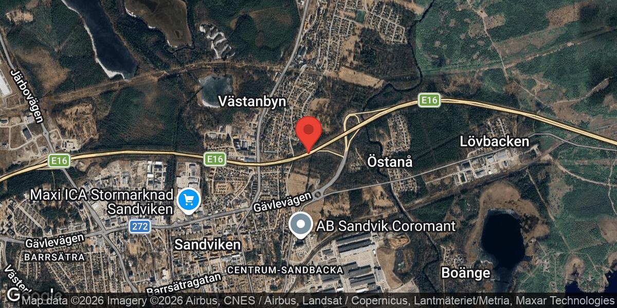 Belysningsarbete vid trafikplats Sandviken Ö påverkar framkomligheten på E16