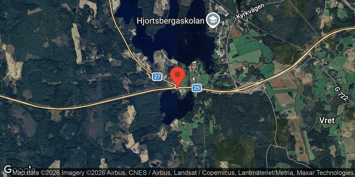 Vägarbete på Väg 25 vid Cirkulationsplats Sjöatorp påverkar trafiken i liten omfattning