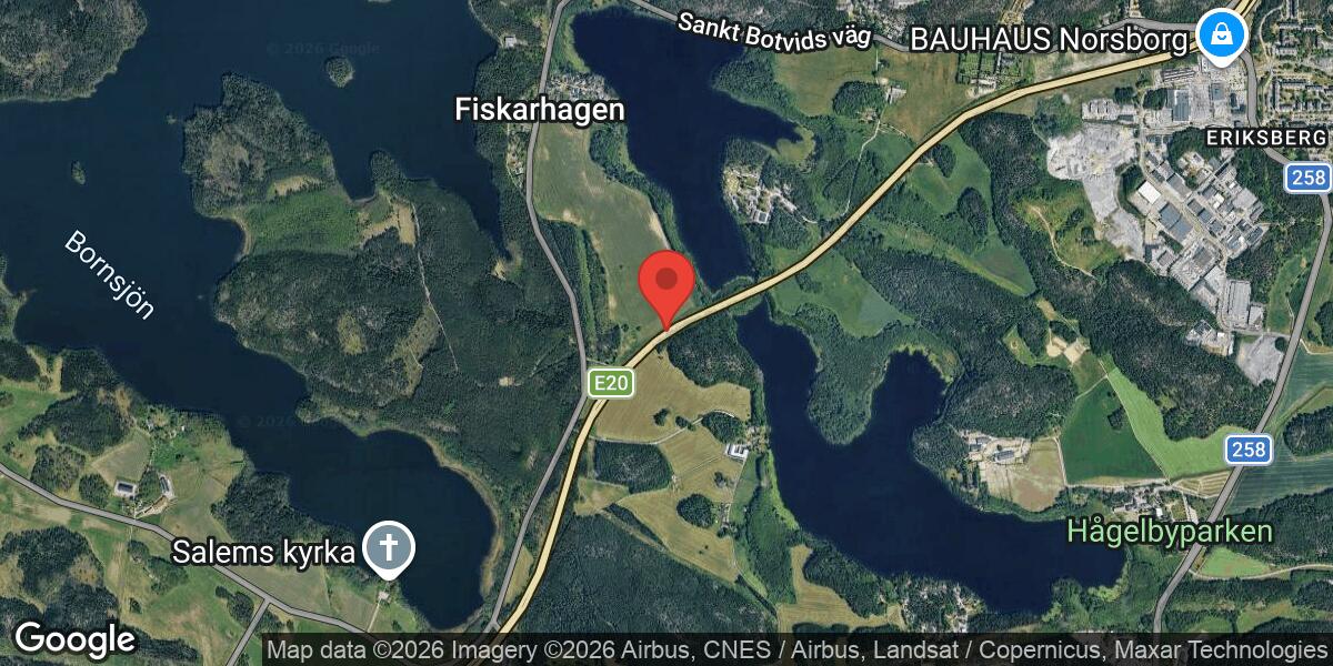 Fordonshaveri på E4 vid Fårberget i riktning mot Södertälje